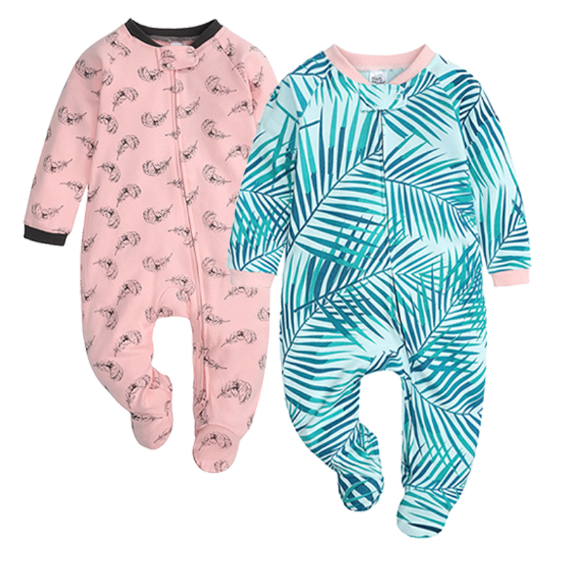 Autumn-Unisex-Baby-Rompers-2Pcs-Cotton-Newborn-Toddler-Pajamas-0-18-Months-Boy-Girl-Sleepwear-Ropa-1