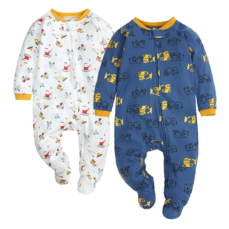 Autumn-Unisex-Baby-Rompers-2Pcs-Cotton-Newborn-Toddler-Pajamas-0-18-Months-Boy-Girl-Sleepwear-Ropa-2