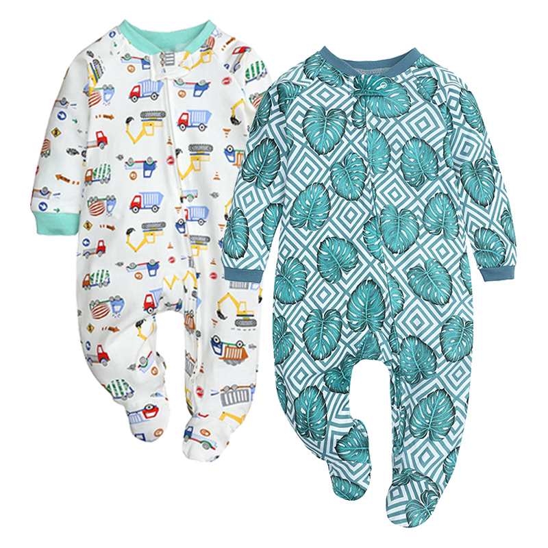 Autumn-Unisex-Baby-Rompers-2Pcs-Cotton-Newborn-Toddler-Pajamas-0-18-Months-Boy-Girl-Sleepwear-Ropa-4