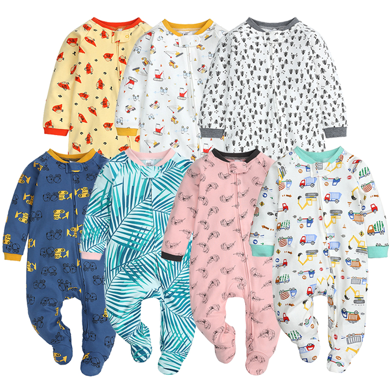Autumn-Unisex-Baby-Rompers-2Pcs-Cotton-Newborn-Toddler-Pajamas-0-18-Months-Boy-Girl-Sleepwear-Ropa